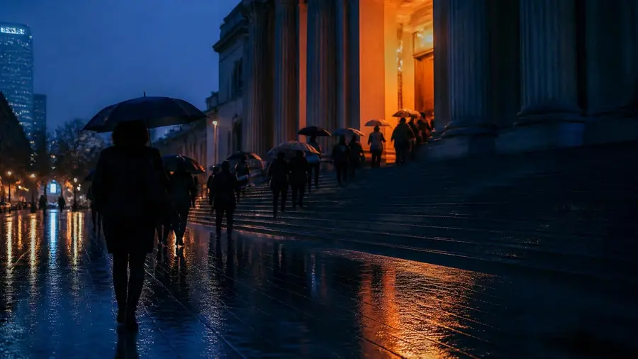 Una tarde de lluvia en cada una de las dieciséis ciudades